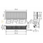 FA0210 BREMSI Повітряний фільтр