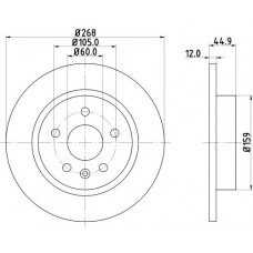 8DD 355 116-581 HELLA Гальмівний диск