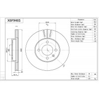 X6F946S AISIN Гальмівний диск