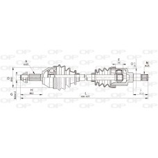 DRS6321.00 OPEN PARTS Привідний вал