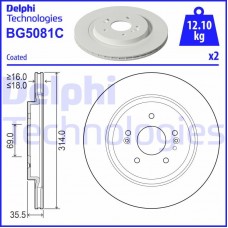 BG5081C DELPHI Гальмівний диск