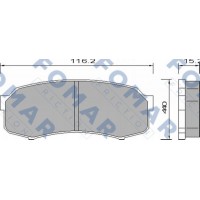 FO 644981 FOMAR Friction Комплект гальмівних колодок дисковий гальм