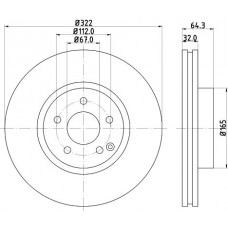 MDC2052 MINTEX Гальмівний диск