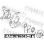 DAC38764043-KIT FEBEST Підшипник ступиці колеса