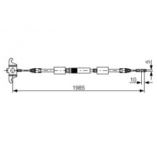 1 987 482 128 BOSCH Тросик, cтояночный тормоз