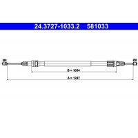 24.3727-1033.2 ATE Тросик, cтояночный тормоз