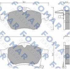 FO 666681 FOMAR Friction Комплект гальмівних колодок дисковий гальм