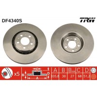 DF4340S TRW Гальмівний диск