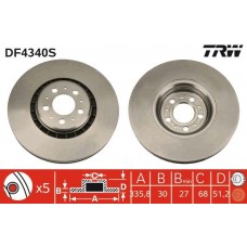 DF4340S TRW Гальмівний диск