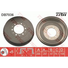 DB7036 TRW Гальмівний барабан
