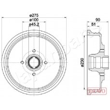 TA-0908C JAPANPARTS Гальмівний барабан