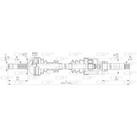 DRS6144.00 OPEN PARTS Привідний вал