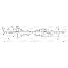 DRS6144.00 OPEN PARTS Привідний вал