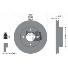 BDS1691 BENDIX Braking Гальмівний диск