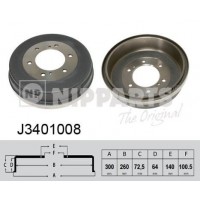 J3401008 NIPPARTS Гальмівний барабан