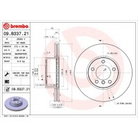 09.B337.21 BREMBO Гальмівний диск