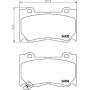 8DB 355 014-841 HELLA Комплект гальмівних колодок, дискове гальмо