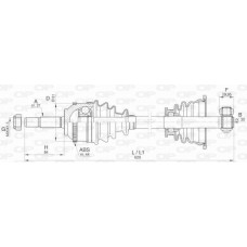 DRS6413.00 OPEN PARTS Привідний вал