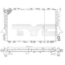 702-0028 TYC Радіатор охолодження двигуна