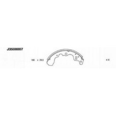 J3508007 NIPPARTS Комплект гальмівних колодок