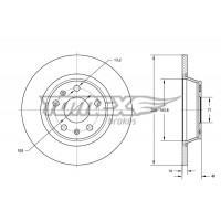 TX 73-48 TOMEX Brakes Гальмівний диск