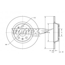 TX 73-48 TOMEX Brakes Гальмівний диск