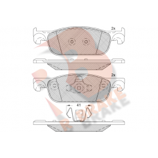 RB2274 R BRAKE Комплект гальмівних колодок дисковий гальм