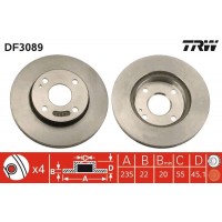 DF3089 TRW Гальмівний диск