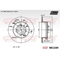 861104 MAXTECH Гальмівний диск