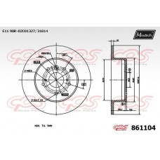 861104 MAXTECH Гальмівний диск