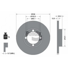 BDS1388 BENDIX Braking Гальмівний диск