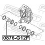 0876-G12F FEBEST Поршень корпус скоби гальма