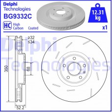 BG9332C DELPHI Гальмівний диск