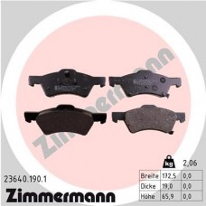 23640.190.1 ZIMMERMANN Комплект гальмівних колодок дисковий гальм