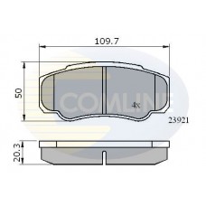 CBP01042 COMLINE КомплеК т гальмівних колодок, дискове гальмо