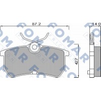 FO 668781 FOMAR Friction Комплект гальмівних колодок дисковий гальм