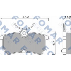 FO 668781 FOMAR Friction Комплект гальмівних колодок дисковий гальм