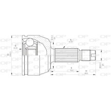 CVJ5123.10 OPEN PARTS Шарнирный комплект, Привідний вал
