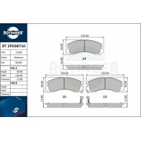 RT 2PD08710 ROTINGER Комплект гальмівних колодок дисковий гальм