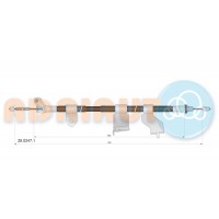 2802471 ADRIAUTO NISSAN Трос ручного гальма лівий. Qasqai 07-