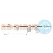 2802471 ADRIAUTO NISSAN Трос ручного гальма лівий. Qasqai 07-