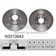 N3313042 NIPPARTS Гальмівний диск