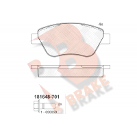 RB1648-701 R BRAKE Комплект гальмівних колодок дисковий гальм