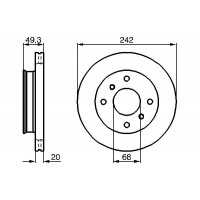 0 986 478 534 BOSCH Гальмівний диск