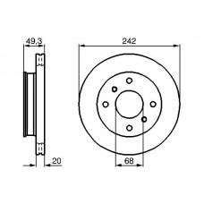 0 986 478 534 BOSCH Гальмівний диск