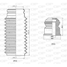 DCK5039.04 OPEN PARTS Пилозахисний комплект амортизатор
