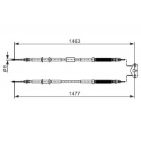 1 987 482 283 BOSCH Тросик, cтояночный тормоз