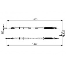 1 987 482 283 BOSCH Тросик, cтояночный тормоз