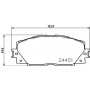 8DB 355 014-311 HELLA Комплект гальмівних колодок, дискове гальмо