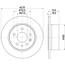 8DD 355 100-991 HELLA Гальмівний диск